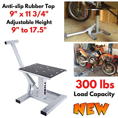 #ad Motorcycle Dirt Bike Stand Lift Jack Hoist Table Height Adjustable Repair Garage $158.30