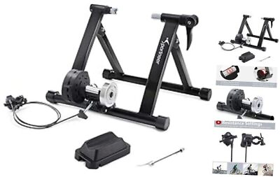 #ad #ad Bike Trainer Stand Indoor Riding Magnetic Stationary Stand Black 8 Levels $116.44