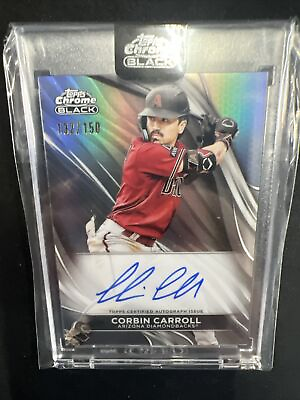 #ad 2024 Topps Chrome Black Corbin Carroll Autograph 132 199 Dbacks Baseball $199.00