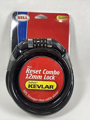 #ad NEW Bell SET YOUR OWN Combination Lock 5#x27; x 12 mm Bicycle Lock With Kevlar $12.99