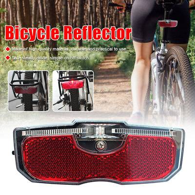 #ad Bicycle Cycling Rear Reflector Tail Light Aluminum Alloy Rear Light Luggage Rack $10.49