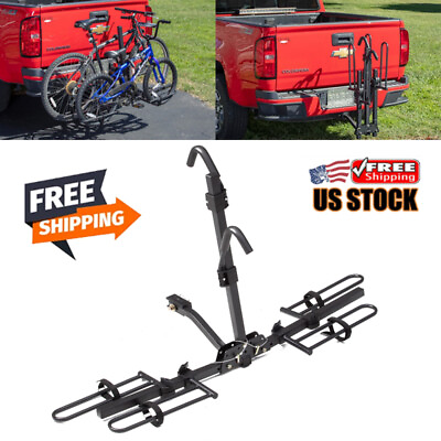 80 lbs. Capacity Foldable Hitch Mount Platform 2 Bike Car Rack 10104071 $89.00