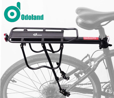 Rear Bike Rack Bicycle Cargo Rack Quick Release Alloy Carrier 110 Lb Capacity $33.99
