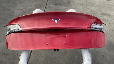 #ad 2017 2020 Tesla Model 3 Trunk Tailgate Liftgate Deck Lid Shell Panel Red PPMR $1242.00
