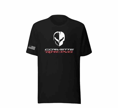 #ad T Shirt Corvette Racing Jake Skull Logo Men#x27;s Black Size S XL $18.00