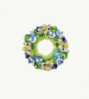 #ad DIY Brooch making kit quot;Spring wreathquot; 2.0quot;x2.0quot; Crystal Art $28.99
