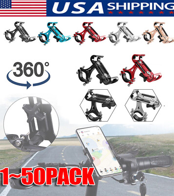 #ad 360° Aluminum Motorcycle Bike Bicycle GPS Cell Phone Holder Handlebar lot Mount $45.59