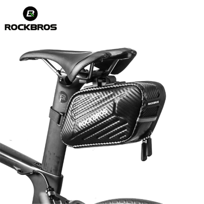 #ad ROCKBROS Cycling Hard Shell Bike Seat Bag Waterproof Bicycle Tail Saddle Bag $17.99