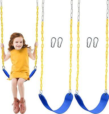 TURFEE 2 Pack Swing for Outdoor Swing Set Swing Seat Replacement Kit for Kids $47.99