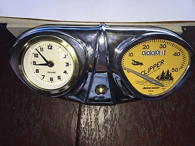 #ad Stewart Warner bicycle speedometer and clock. COOL bike accessory SCHWINN ETC. $110.00