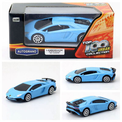 #ad #ad Lamborghini Aventador SV Toy Car 1 64 Scale Diecast Model Car Boys Gifts Blue $9.15