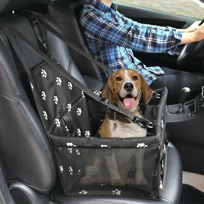 Pet Dog Car Carrier Seat Bag Belt Basket Folding Hammock Safety Travelling Mesh $18.99