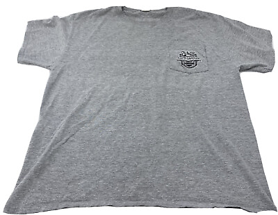 #ad Harley Men’s Shirt Large Chicago T shirt Gray Classic Pocket T $26.99
