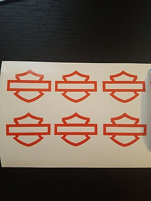 #ad Harley Davidson Mini Bar Shield Stickers 6 pack 1quot; ea Vinyl Decal Motorcycle $3.25