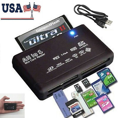 #ad Memory Card Reader Mini 26 IN 1 USB 2.0 High Speed For CF xD SD MS SDHC $4.49