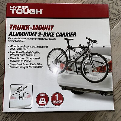 #ad #ad Trunk Mounted Aluminum 2 Bike Carrier Bicycle Rack Bike Rack Hyper Tough $35.00