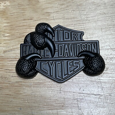 #ad Harley Davidson 3D Eagle Claw Emblem Metal Black Sticker Decal Tag Auto Bike HD $14.99