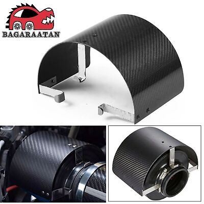 Rear Carbon Fiber Air Intake Filter Heat Shield Cover Universal for 2.5#x27;#x27; 3.5#x27;#x27; $27.39