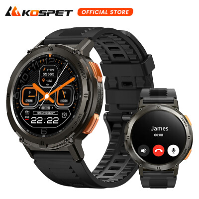 #ad KOSPET TANK T2 Smart Watch for Men Smartwatch 5ATM Bluetooth Waterproof Watch $127.99