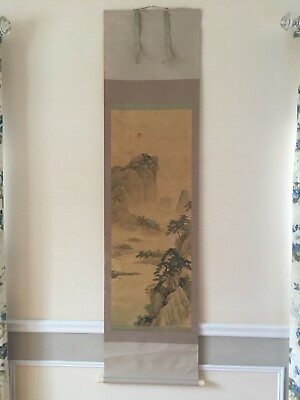 #ad #ad Vintage Japanese Chinese Painting Scroll Maintain $280.00