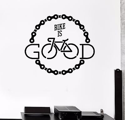 Vinyl Wall Stickers Bike Boy Room Bicycle Chain Quote Mural Decal 223ig $69.99