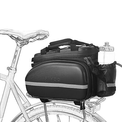 #ad #ad Bike Rack Bag 141468 Bicycle eBike Trunk Travel Bag Waterproof Leather Rear S... $138.32