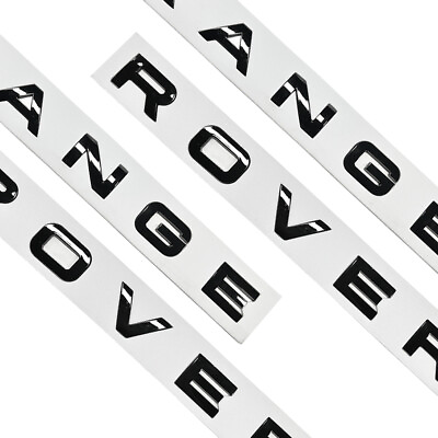#ad #ad 2Pcs Gloss Black Front Rear Emblem For RANGE ROVER Letter Nameplate Sport Evoque $24.99