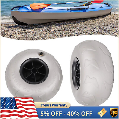#ad #ad 9 inch 2x Beach Cart Wheels Inflatable Wheels Replacement Balloon Beach Tire NEW $36.91