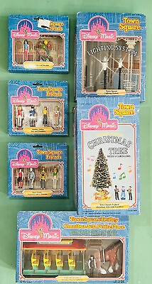 #ad Sears Disney Magic Town Square Play Set Main Street Accessories Lot of 6 $99.00