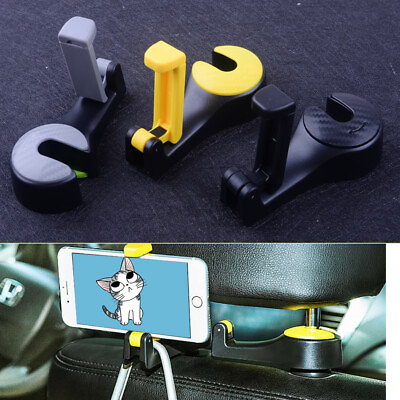 #ad #ad Car Accessories Phone Holder Car Seat Hook Headrest Hanger Bag Organizer $9.44