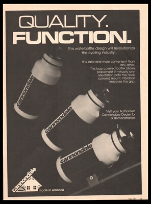 1981 Cannondale Bike Equipment Water Bottles Vintage Bicycle Print ad $9.95