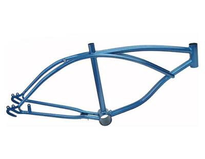 #ad NEW GENUINE VINTAGE LOWRIDER 20quot; STEEL BICYCLE FRAME IN METALLIC BLUE. $133.55