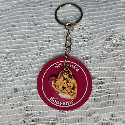#ad Srilanka Handmade Sigiriya Girl Keytag Key chain Key ring Wood Bike Car Gift $19.99