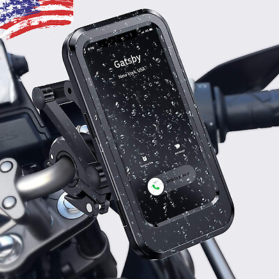 #ad #ad Waterproof Motorcycle Bike Handlebar Phone Mount Holder Case for iPhone Samsung $10.45