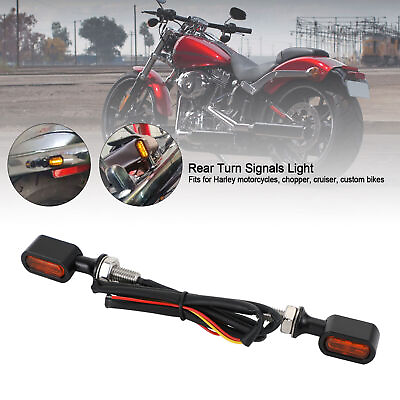 #ad LED Rear Mini E Mark Turn Signal Indicator FIT Sportster Touring Dyna Softail $26.69
