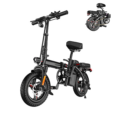 #ad Folding Ebikes Electric Bike for Adults 14quot; 400W Folding Ebike 48V 15AH Battery $489.99