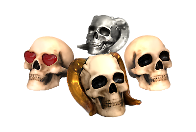 #ad Xentric Guitars SINISTER SKULLS Series Resin Shaped Knobs $12.95