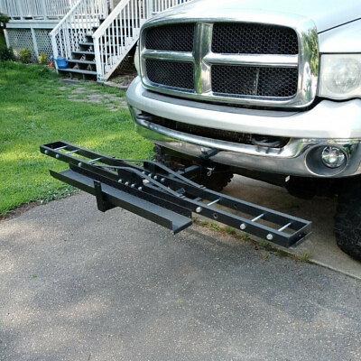 500 LB Motorcycle Scooter Carrier Bike Hitch Mount Rack Ramp Steel Carrier $107.00