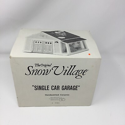 Dept 56 Snow Village quot;Single Car Garagequot; Lighted House 5125 0 with Box $12.99
