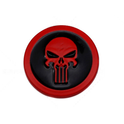 #ad 1x Red Black Punisher Skull Car Truck Motorycle Body Fender Rear Emblem $10.44