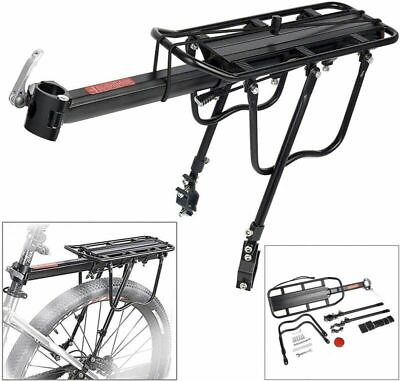 #ad Bike Rear Rack 110 Lbs Capacity Aluminum Alloy Bike Luggage Cargo Rack Carrier $30.99