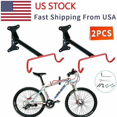 2x Bicycle Storage Garage Wall Mount Rack Hanger Cycling Steel Bike Hook Holder $24.39