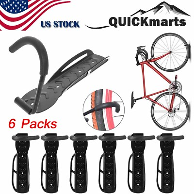 #ad 1 6PCS Bike Wall Hanger Bicycle Hook Mount Holder Vertical Rack Indoor Storage $19.99