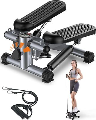 #ad Mini LCD Monitor Stepper Stair Stepper Exercise Equipment with Resistance Bands $38.08