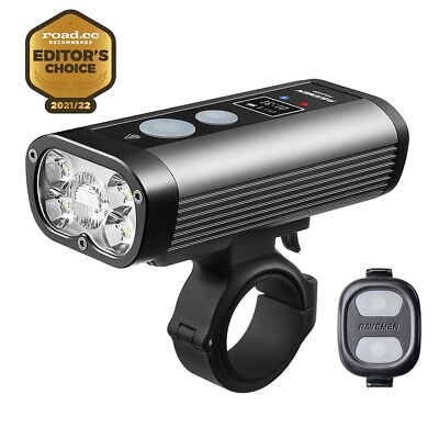 #ad #ad RAVEMEN PR2400 Bike Head Light OLED Runtime Display Bicycle Wireless Front Lamps $179.95