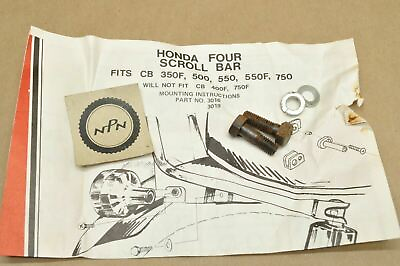 Honda Mount Kit CB350 F CB500 CB550 F CB750 Triple A Scroll Bar Hardware Kit NOS $12.34