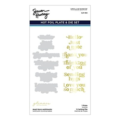 #ad #ad Must Have Sentiments by Simon Hurley Glimmer Hot Foil Plate Metal $27.38