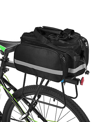 #ad #ad Bike Cycling Polyester Rear Rack Trunk Bag Pannier Shoulder 25L T5T4 $32.18