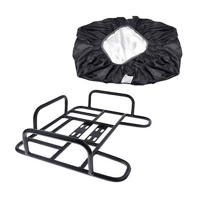 #ad Bike Rear Basket Rear Bike Cargo Rack Luggage Package Rack with Rain Cover $76.09