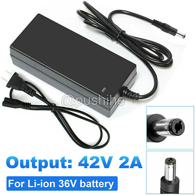 #ad Charger Power Adapter for 36V Electric Bike E bike Scooter Li ion Battery 42V 2A $9.99